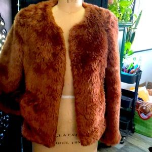 Plush Fur Jacket. Sherpa soft fabric.